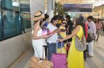 Anusha Dandekar depart to Goa for Planet Hollywood Launch in Mumbai Airport on 14th April 2015